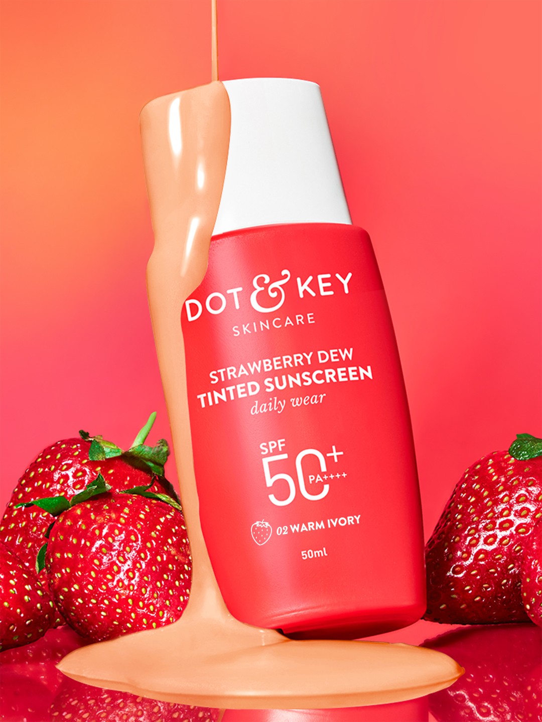 Dot & Key Strawberry Dew Tinted Sunscreen SPF 50+ PA++++ With Niacinamide - 05 Beige